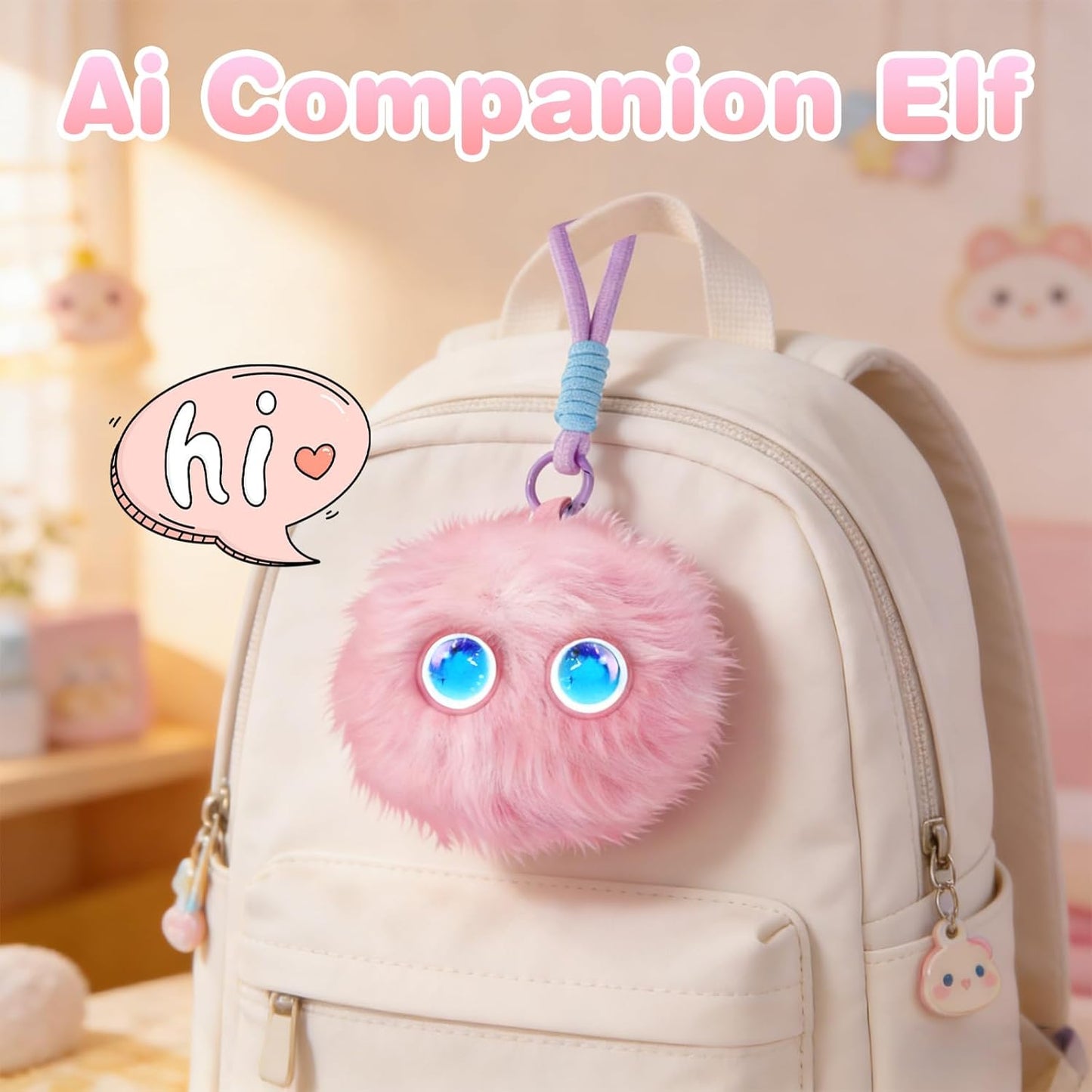 AI Smart Stuffed Animal, Cute Interactive Electronic Toys, Emotional Eyes, Bedtime Story, Multilingual Learning, Unique Gifts