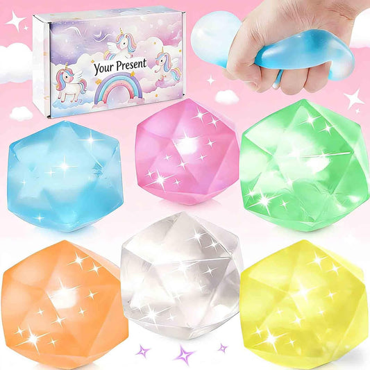 Fidget Toys Stress Balls for Kids & Adults - Stretchy Malt Sugar Squishy Balls, Squishy Sensory Squeeze Toys for Anxiety/ADHD Relief, Classroom Calming Toys (1.6'' Stretch Ball)