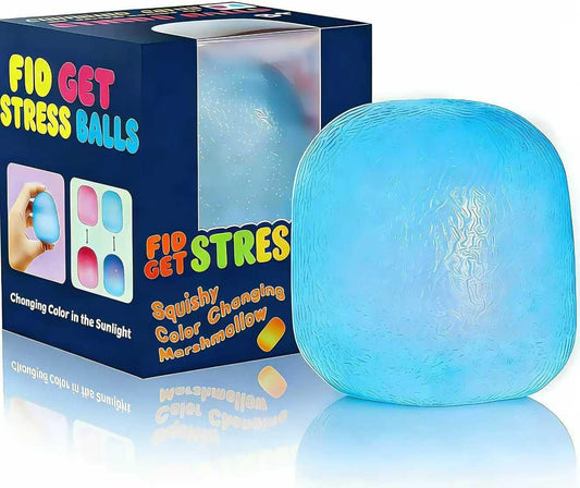 Fidget Toys Stress Balls for Kids & Adults - Changes Color in The Sun - Malt Sugar Squishy Fidget Toys - Slow Rise Gel Ball - Stretchy Squeeze Stress Relief Balls for Anxiety